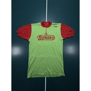 Vintage Santini Legnano Cycling Jersey Wool Knit Green Red Size XL Italy RARE